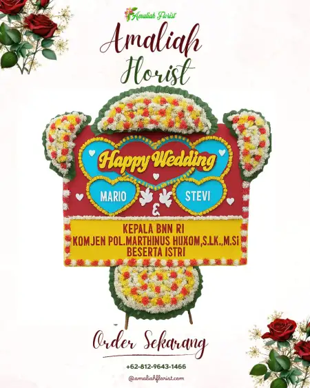 Papan Bunga Pernikahan Mendoyo Dauh Tukad